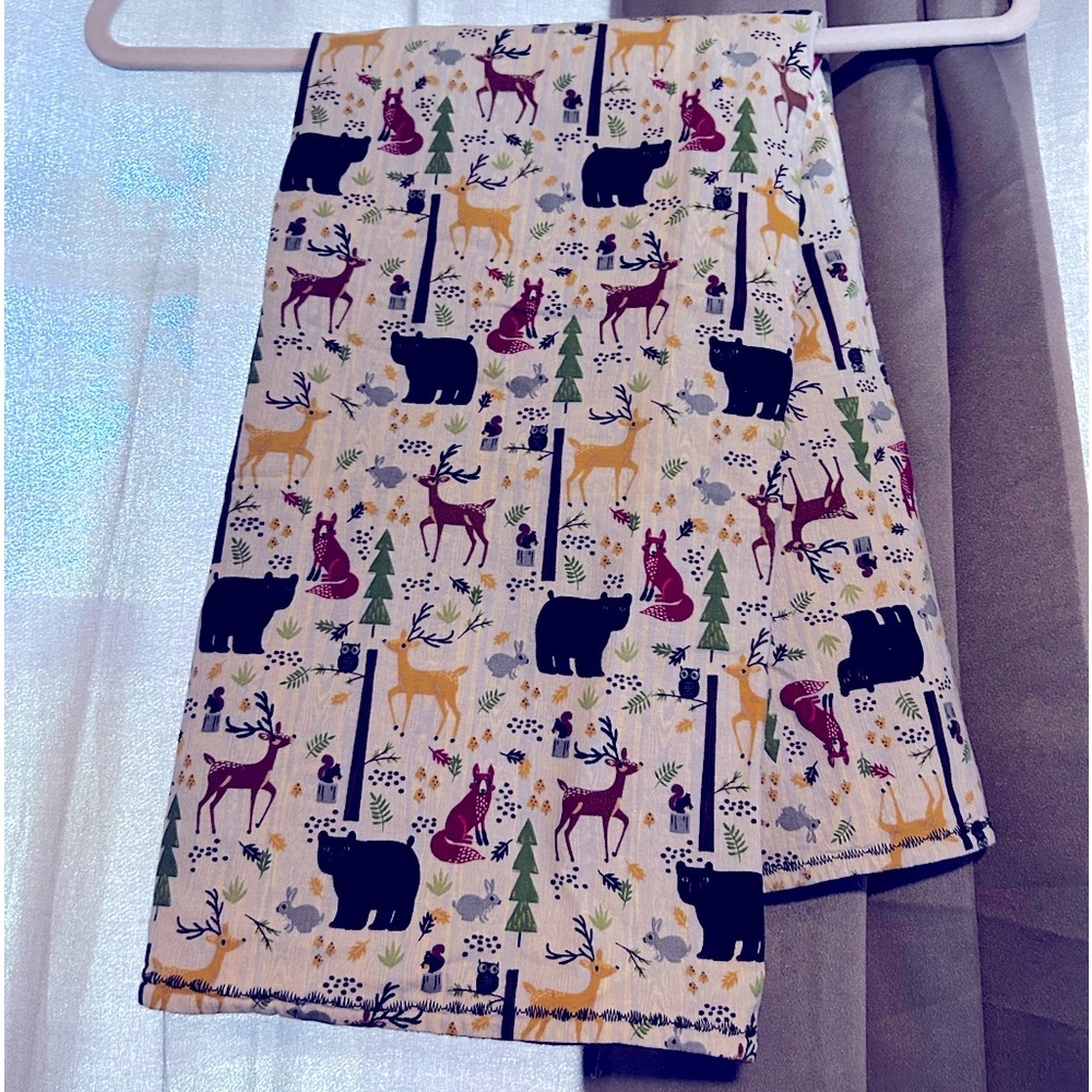 $17 sale Handmade wild life Cabin Life Baby Blanket 31x36